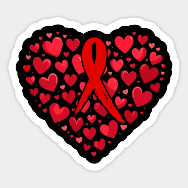 Red Heart Disease Awareness Month Sticker by ArtistTee ⭐⭐⭐⭐⭐